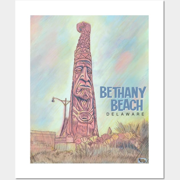 Bethany Beach Chief Little Owl Totem Wall Art by BETHANY BEACH